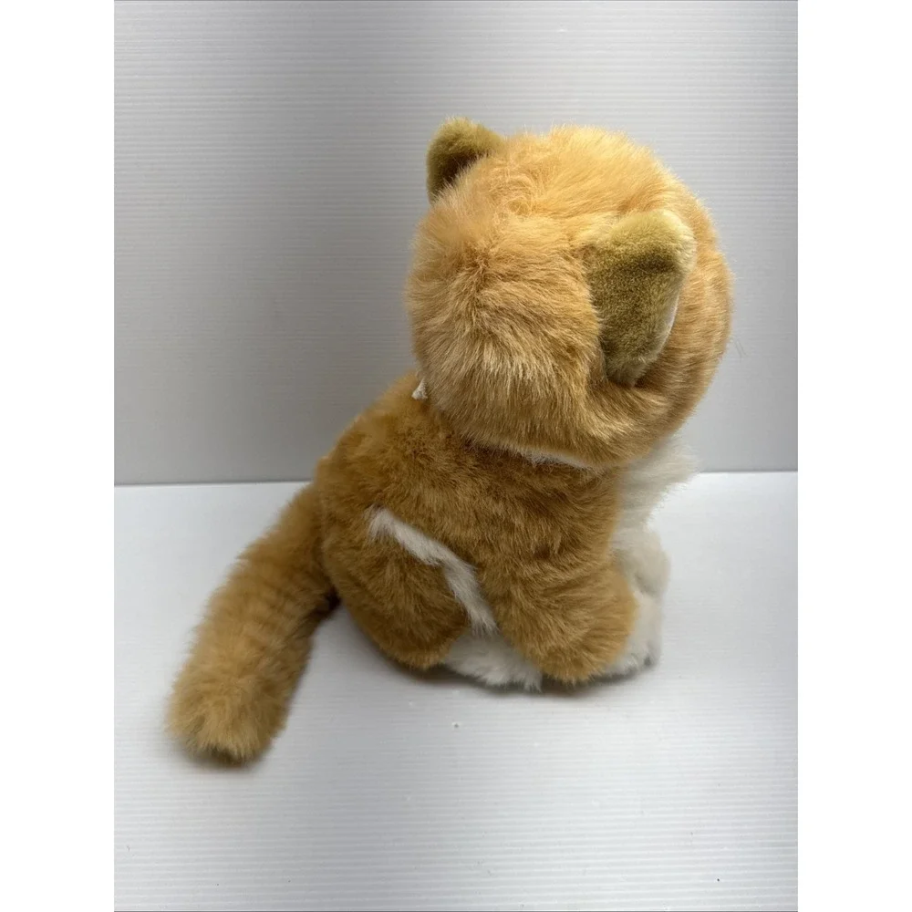 VTG 1988 Chrisha Playful Plush Realistic Orange House Cat 13